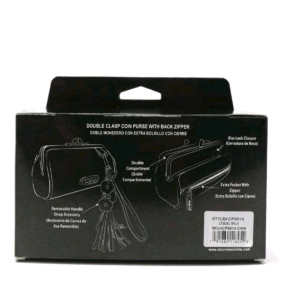 Nicole Lee Kiss Lock Coin Purse Wristlet Wallet NWT - Picture 8 of 9